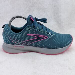 Brooks Levitate 5 Womens Running Shoes Teal Pink Size 9.5 Athletic Sneakers Shoe